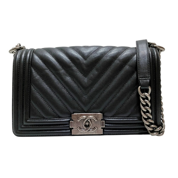 CHANEL Handbags - Chanel Boy Shoulder Bag, V-stitch, Caviar Leather, A67086